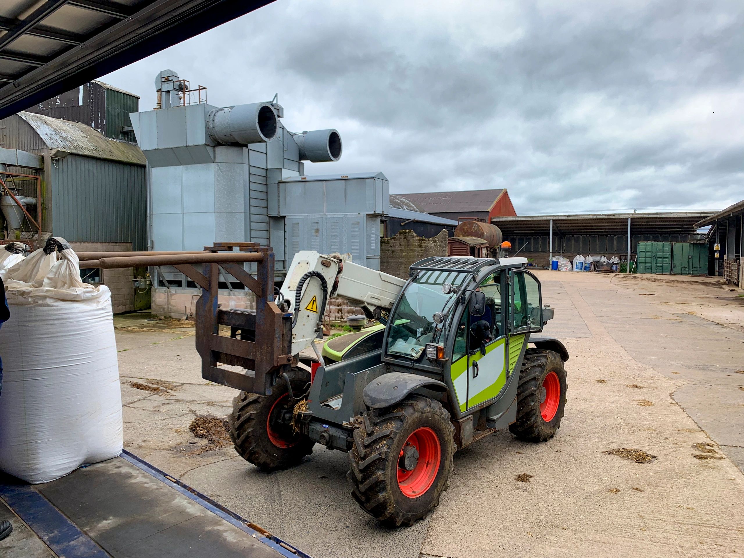 Agricultural logistics equipment ready for bulk produce handling and dispatch