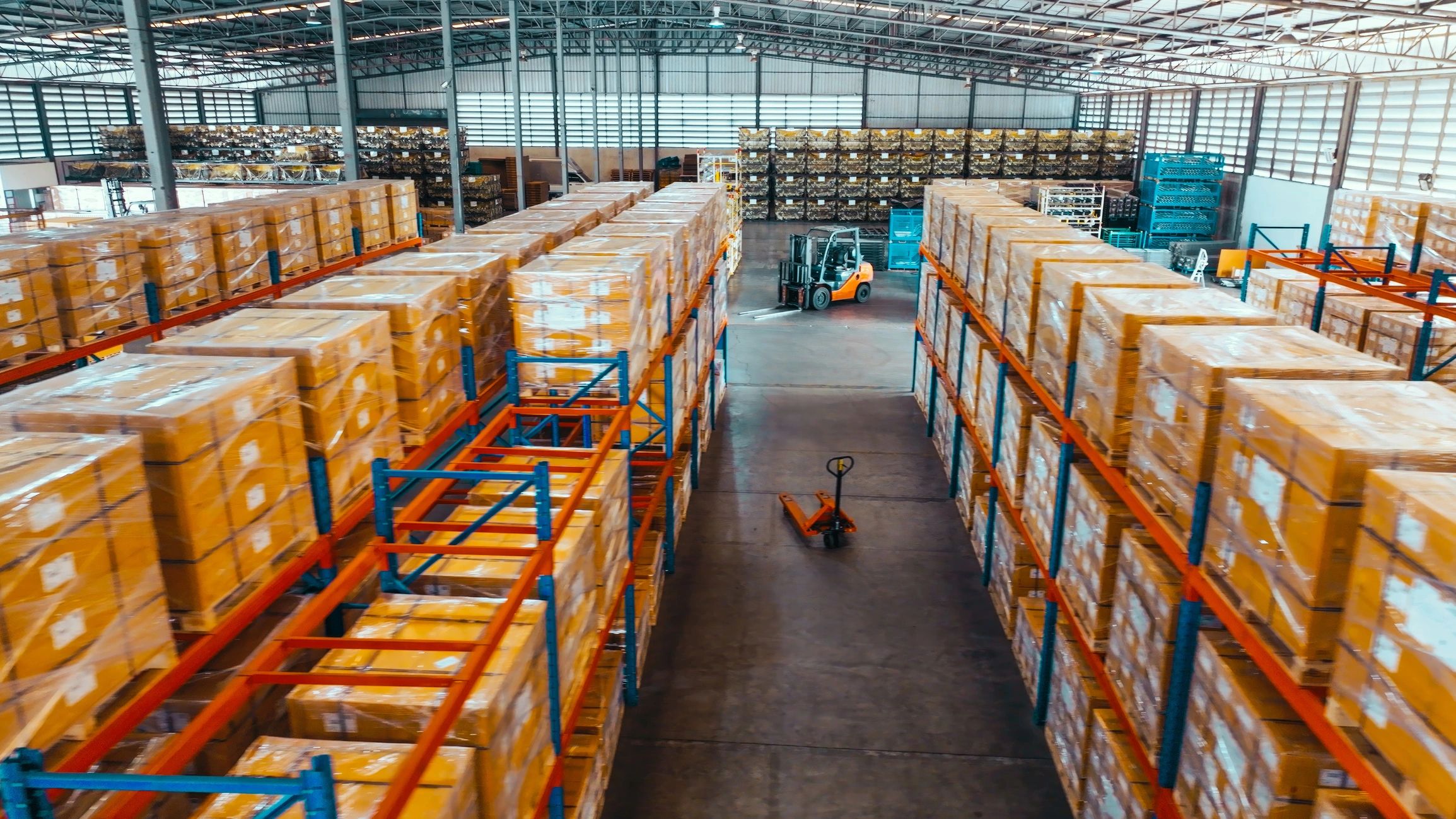 Warehouse verification area representing secure documentation control and operational traceability